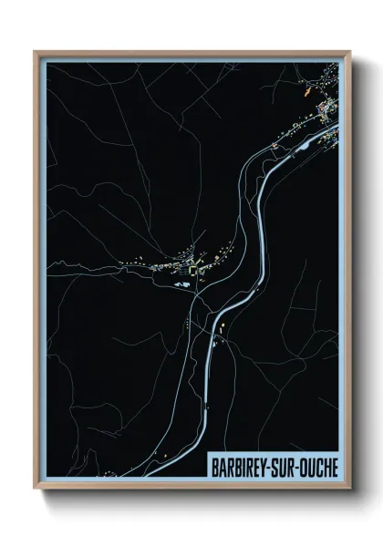 Une affiche de carte sur Barbirey-sur-Ouche