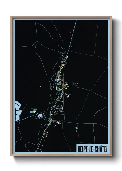 Une affiche de carte sur Beire-le-Châtel