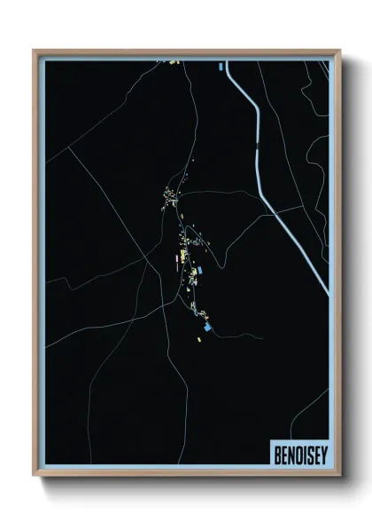 Une affiche de carte sur Benoisey