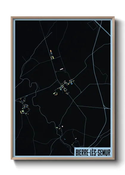 Une affiche de carte sur Bierre-lès-Semur