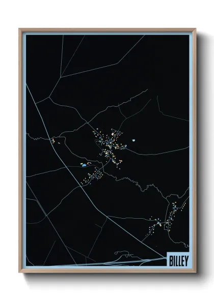 Une affiche de carte sur Billey