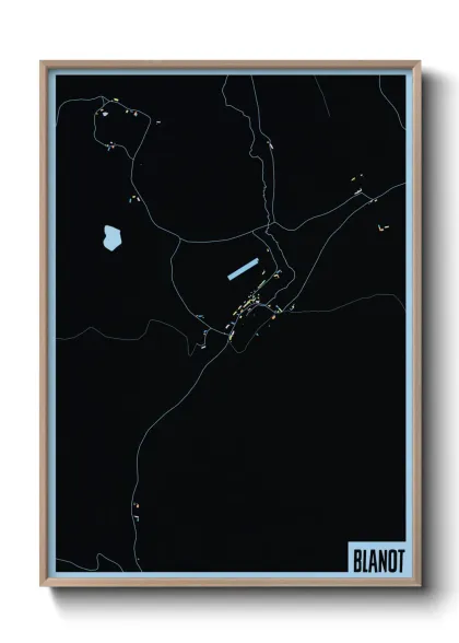 Une affiche de carte sur Blanot