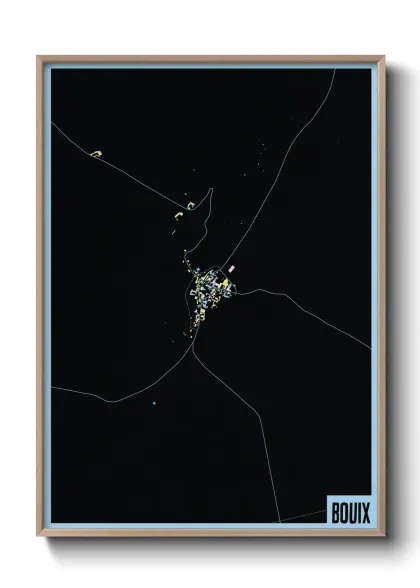 Une affiche de carte sur Bouix