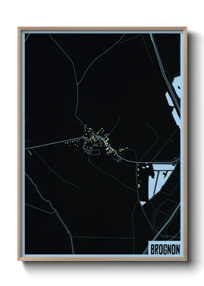 Une affiche de carte sur Brognon