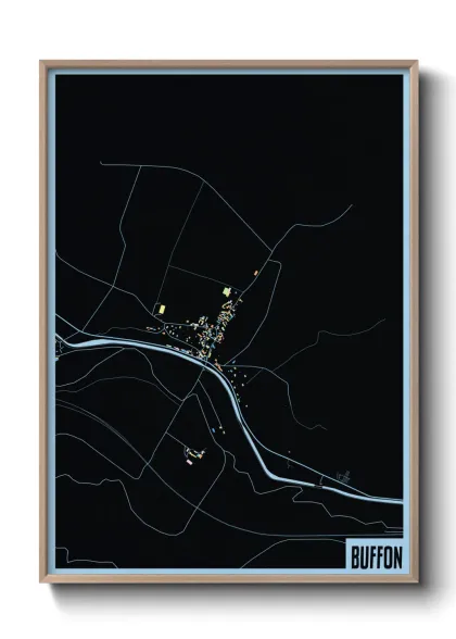 Une affiche de carte sur Buffon