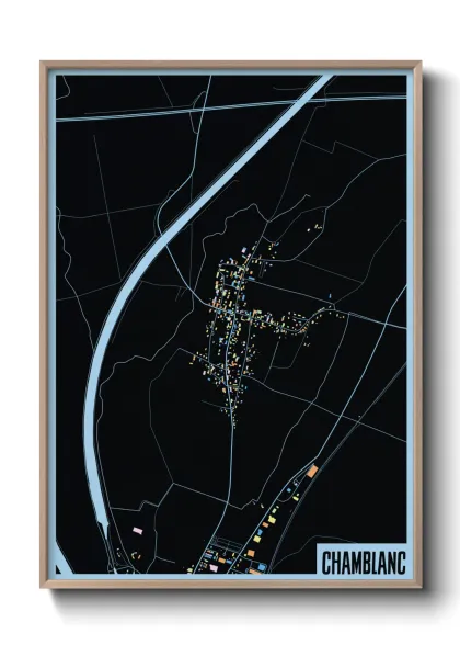 Une affiche de carte sur Chamblanc