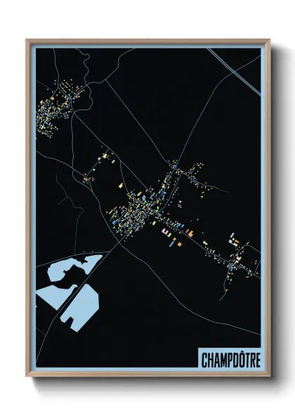Une affiche de carte sur Champdôtre
