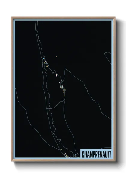 Une affiche de carte sur Champrenault