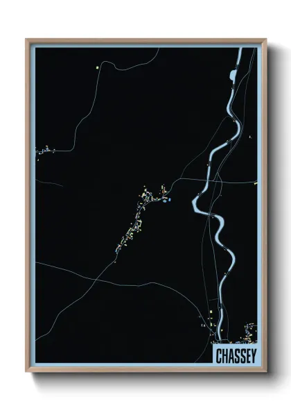 Une affiche de carte sur Chassey