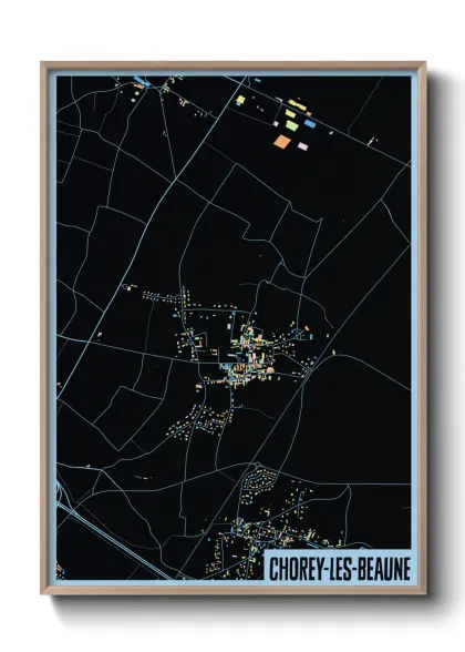 Une affiche de carte sur Chorey-les-Beaune