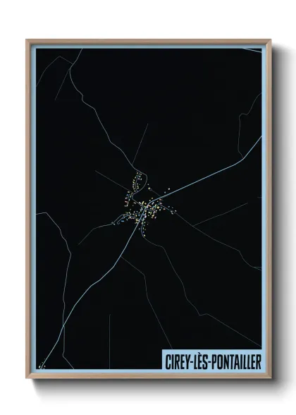 Une affiche de carte sur Cirey-lès-Pontailler