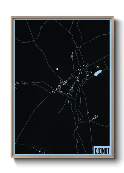 Une affiche de carte sur Clomot
