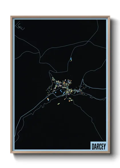 Une affiche de carte sur Darcey