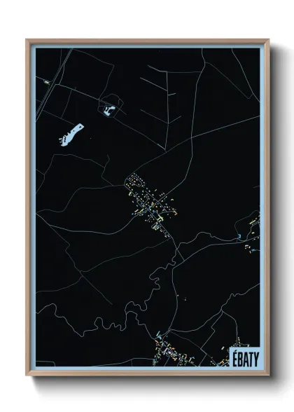 Une affiche de carte sur Ébaty