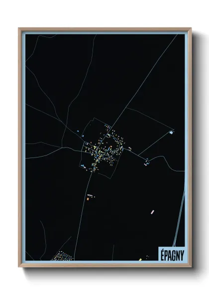 Une affiche de carte sur Épagny