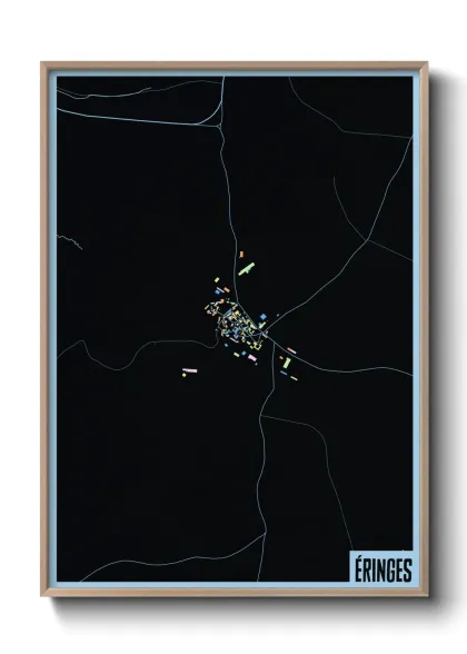 Une affiche de carte sur Éringes