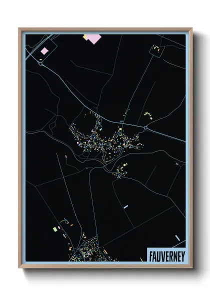 Une affiche de carte sur Fauverney