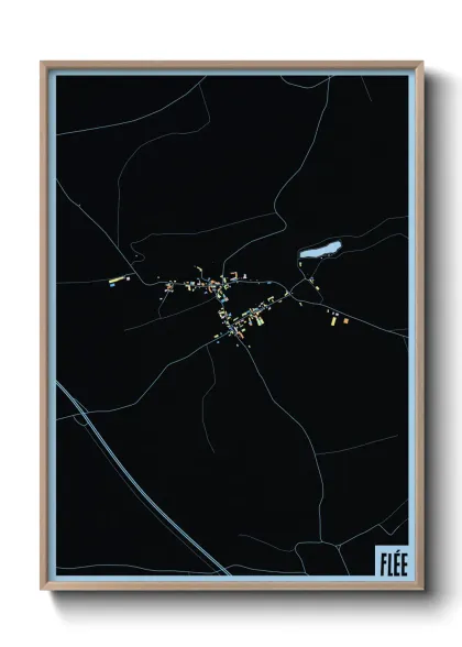 Une affiche de carte sur Flée