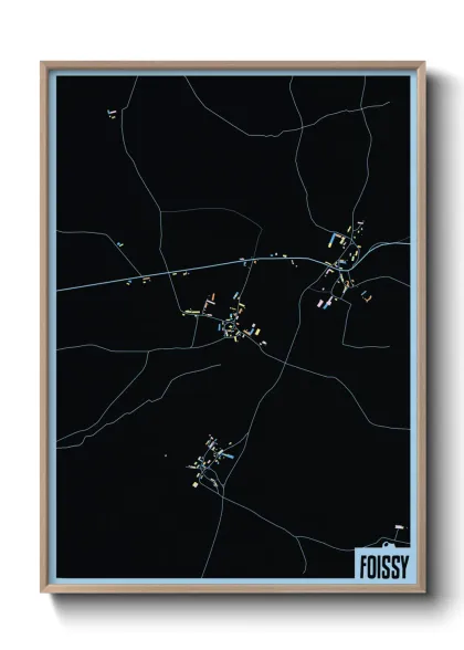 Une affiche de carte sur Foissy