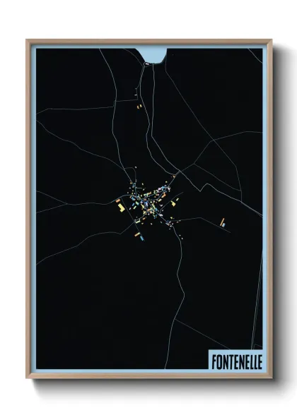 Une affiche de carte sur Fontenelle