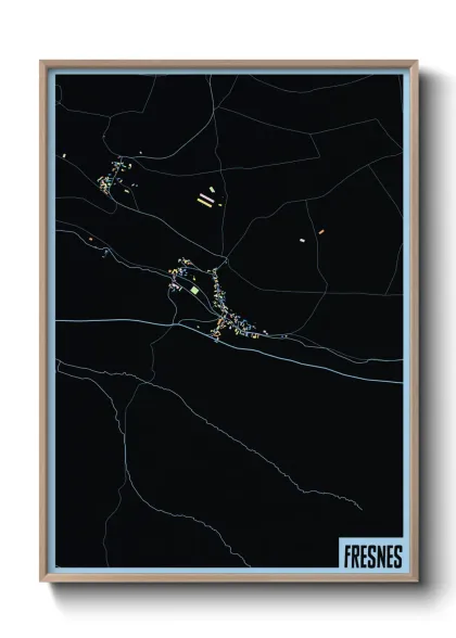 Une affiche de carte sur Fresnes