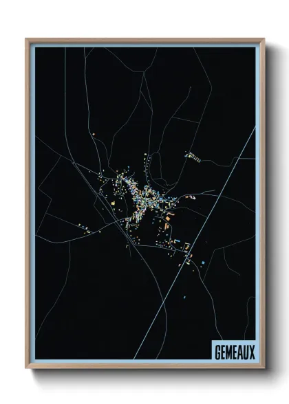 Une affiche de carte sur Gemeaux