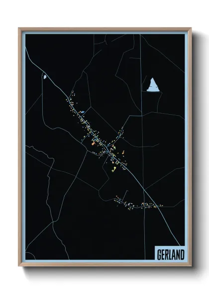 Une affiche de carte sur Gerland