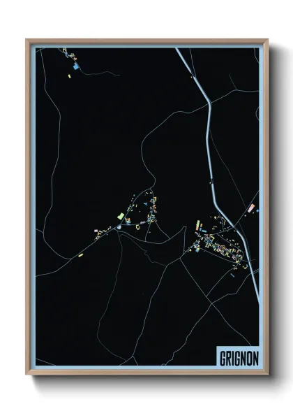 Une affiche de carte sur Grignon