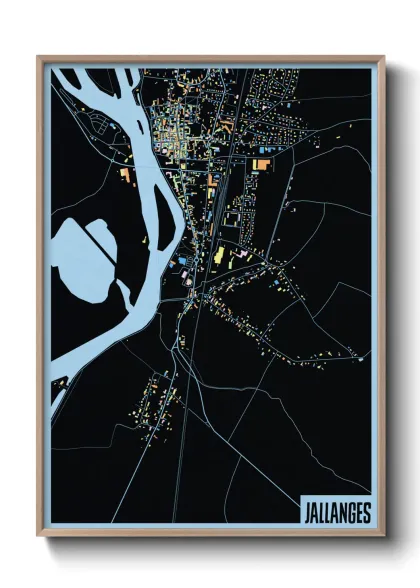 Une affiche de carte sur Jallanges