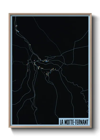 Une affiche de carte sur La Motte-Ternant