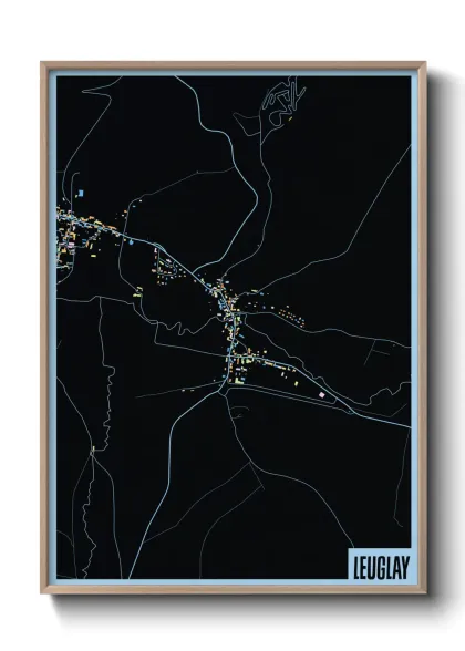 Une affiche de carte sur Leuglay