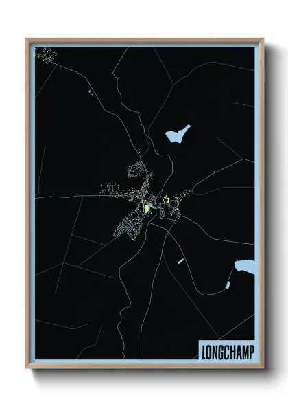 Une affiche de carte sur Longchamp