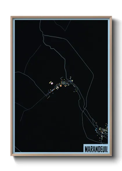 Une affiche de carte sur Marandeuil