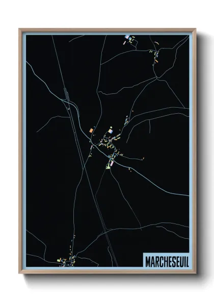 Une affiche de carte sur Marcheseuil