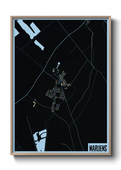 Une affiche de carte sur Marliens