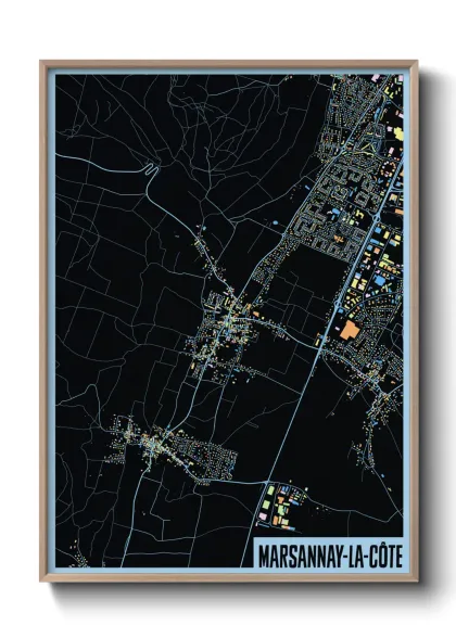 Une affiche de carte sur Marsannay-la-Côte