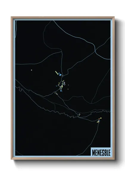 Une affiche de carte sur Menesble