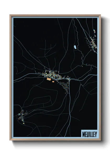 Une affiche de carte sur Meuilley