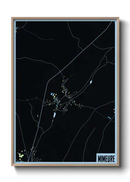 Une affiche de carte sur Mimeure