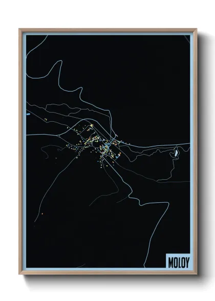 Une affiche de carte sur Moloy