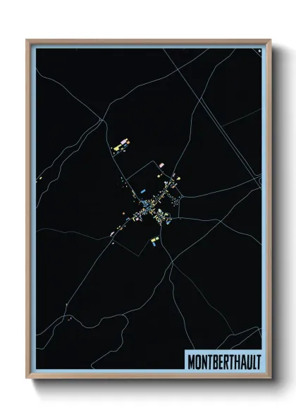 Une affiche de carte sur Montberthault