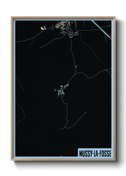 Une affiche de carte sur Mussy-la-Fosse