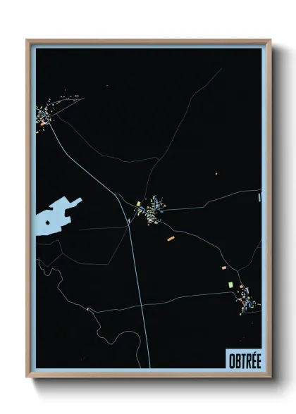 Une affiche de carte sur Obtrée
