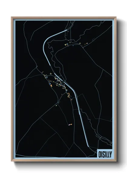 Une affiche de carte sur Oisilly