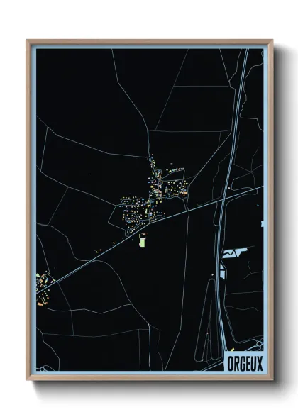 Une affiche de carte sur Orgeux