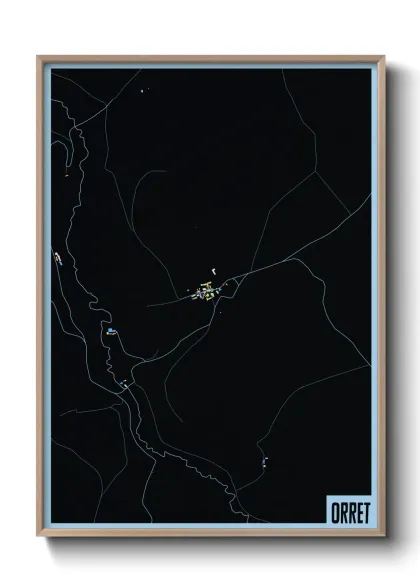 Une affiche de carte sur Orret