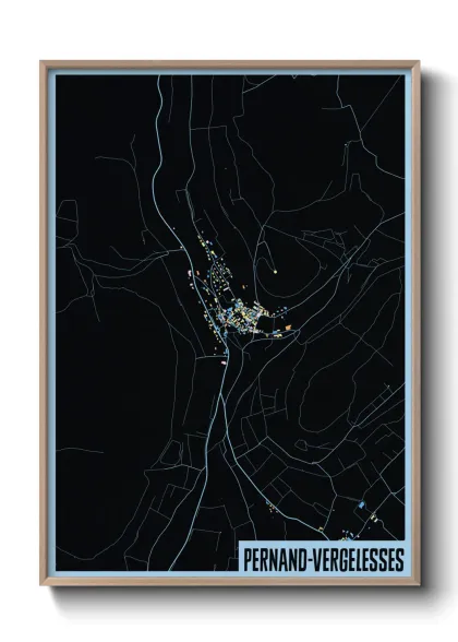 Une affiche de carte sur Pernand-Vergelesses