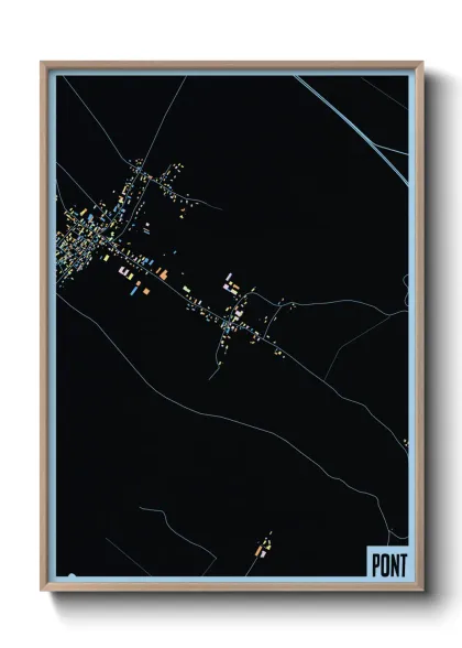 Une affiche de carte sur Pont