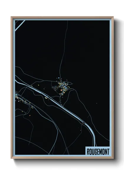 Une affiche de carte sur Rougemont