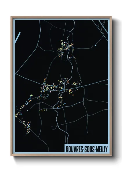 Une affiche de carte sur Rouvres-sous-Meilly